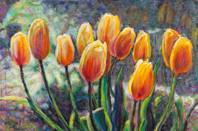 TULIPS OF HAPPINESS<br>24 x 36